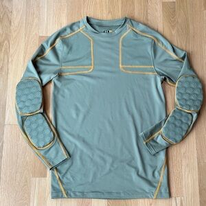 Under Armour ColdGear Armour Compression Mock Sage Green with pads